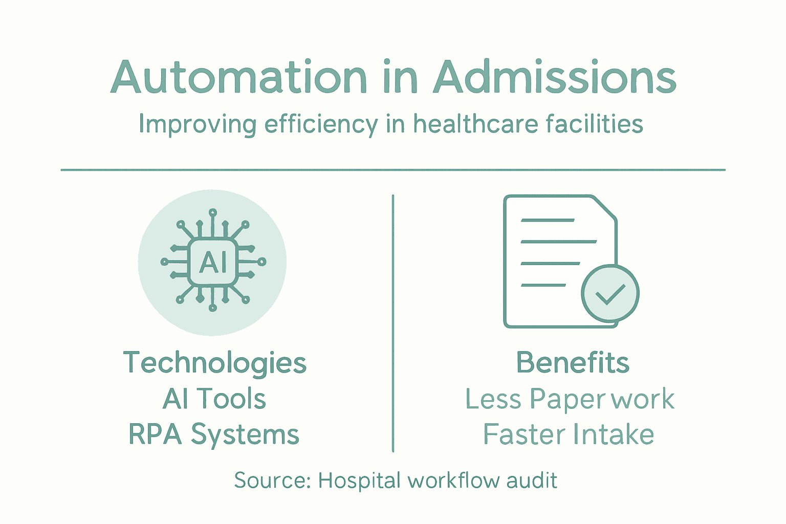 Infographic showing automation technologies and benefits
