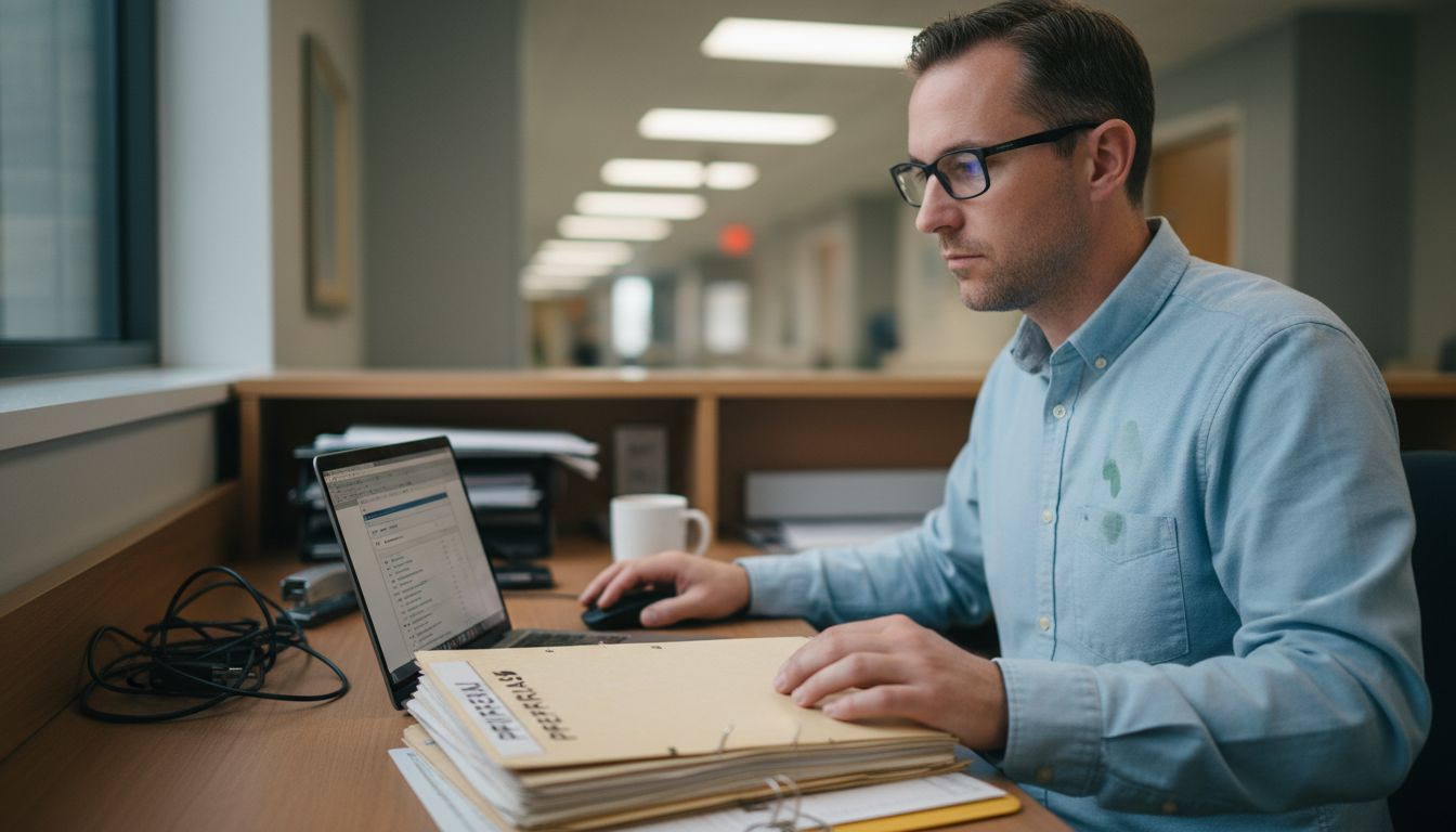 IT specialist digitizing referral files