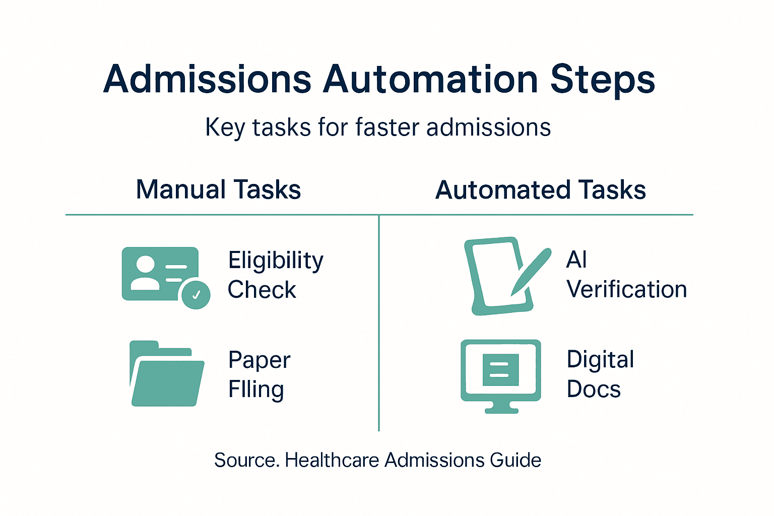 Infographic shows steps for admissions automation