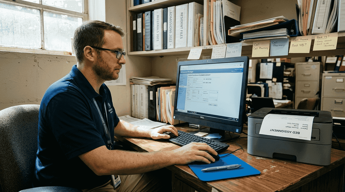 Coordinator uses computer for intake automation