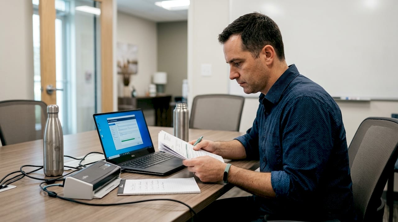 IT staff testing AI data extraction for intake