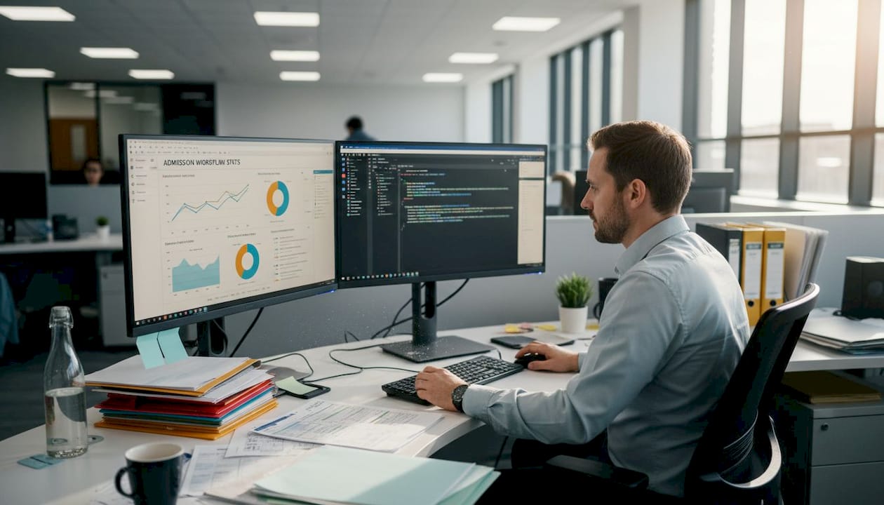 IT specialist working on EHR admissions integration