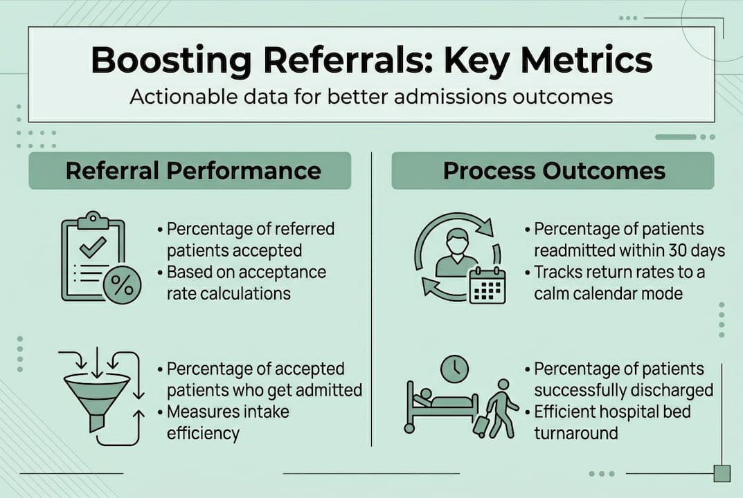 Infographic key metrics for boosting referrals