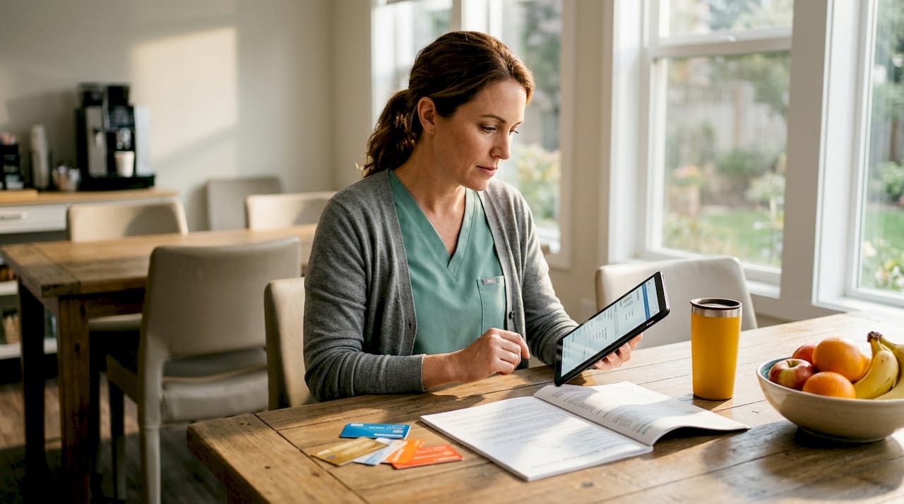 Intake specialist checking eligibility documents