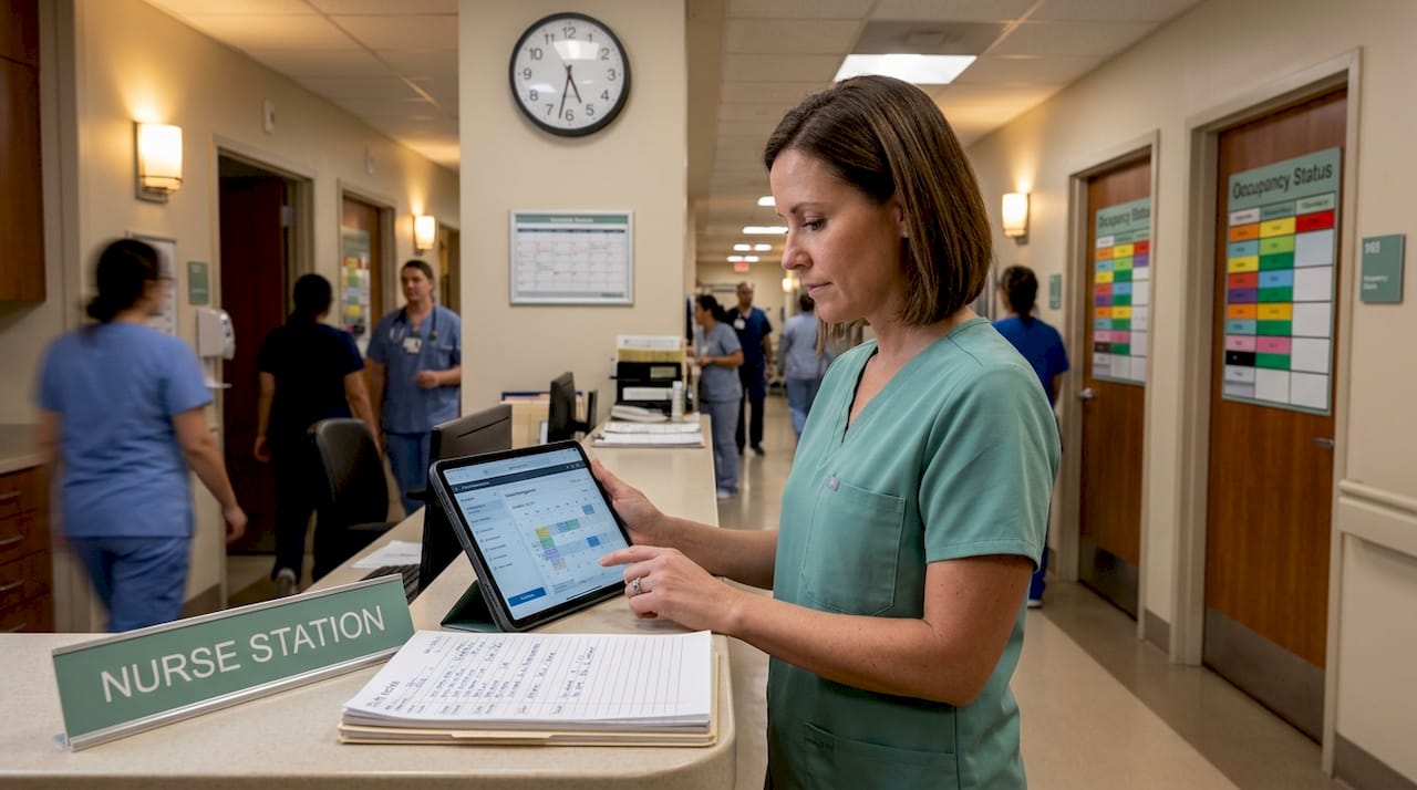 Nurse coordinator managing patient schedule