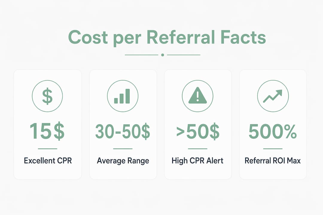 cost per referral key facts infographic