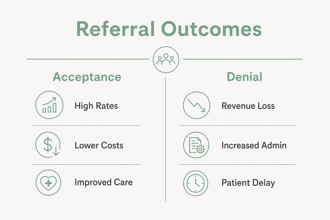referral acceptance versus denial infographic