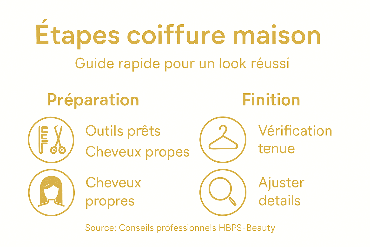 Infographie : les différentes étapes pour réussir sa coiffure à la maison