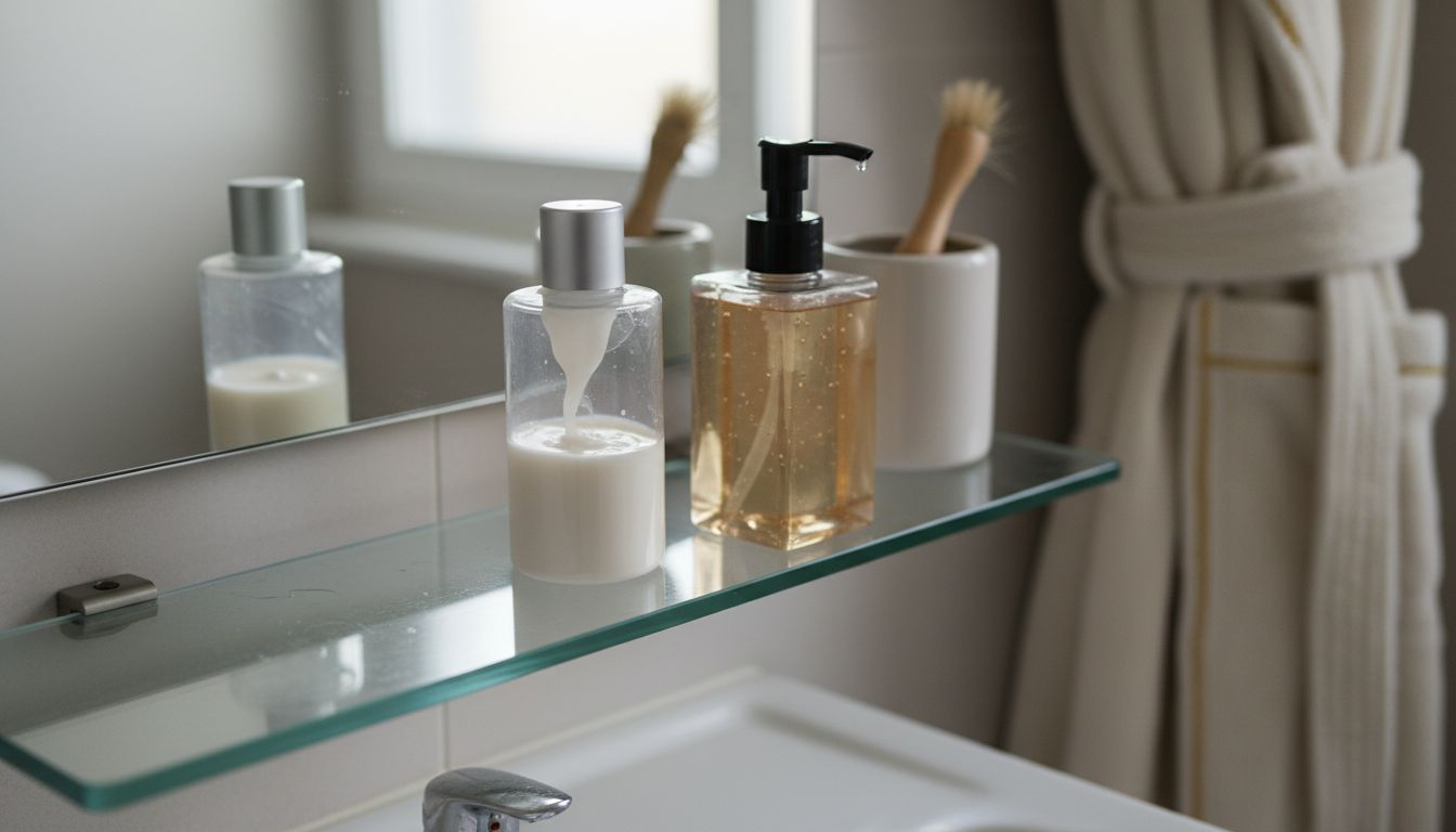 Deux flacons de soins placés l’un à côté de l’autre