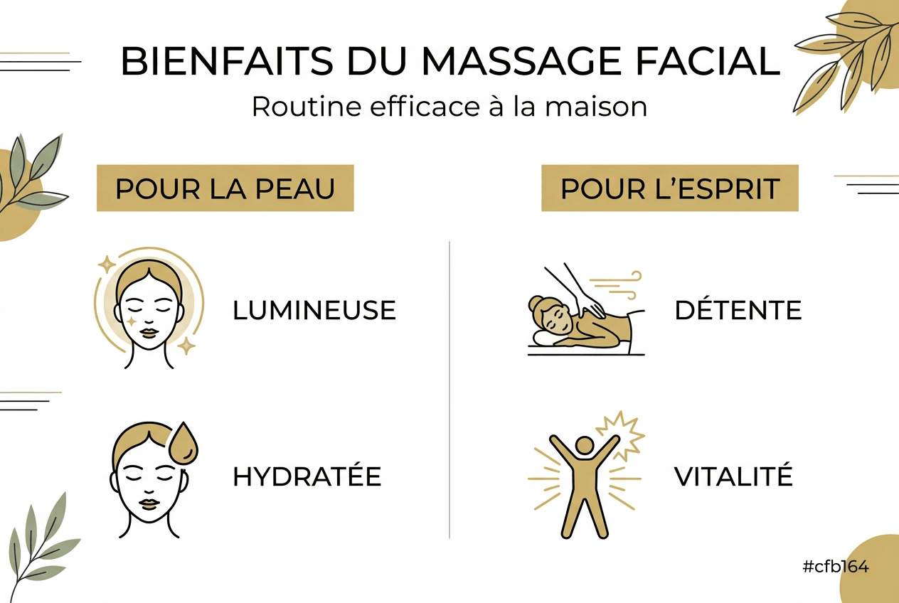 Infographie : pourquoi adopter l’auto-massage du visage ?