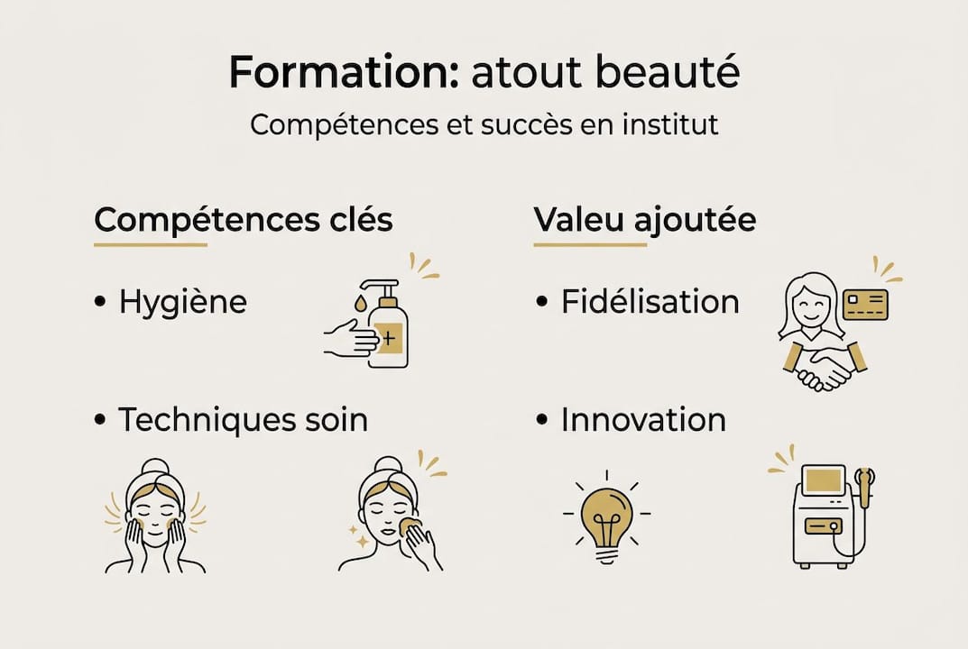Infographie : l’importance de la formation dans les métiers de l’esthétique