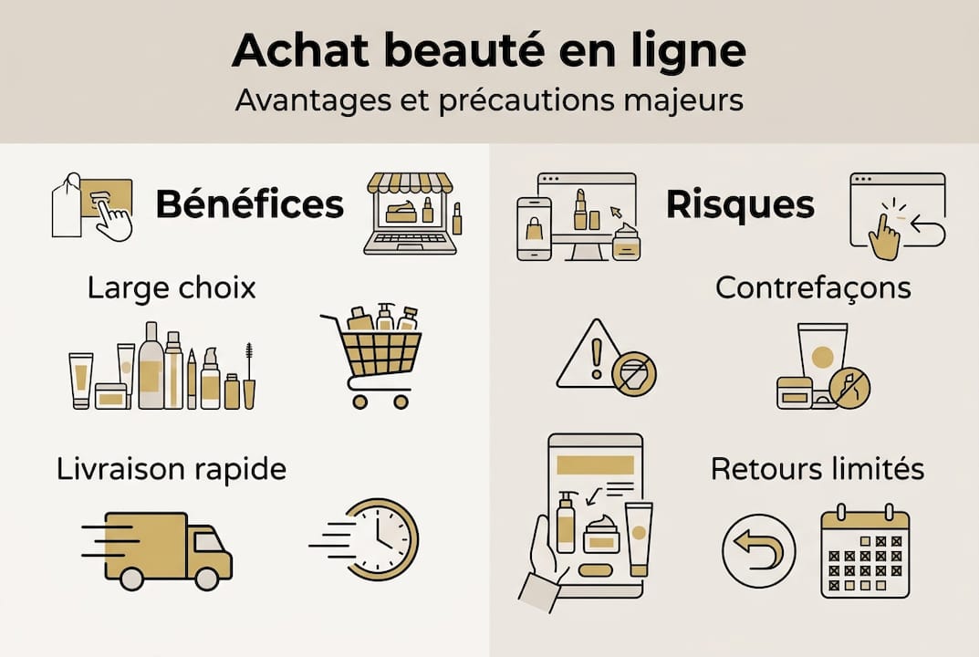 Infographie : les atouts et les pièges de la beauté en ligne
