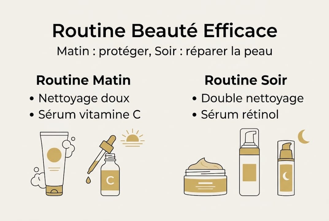Infographie : les étapes incontournables d’une routine beauté
