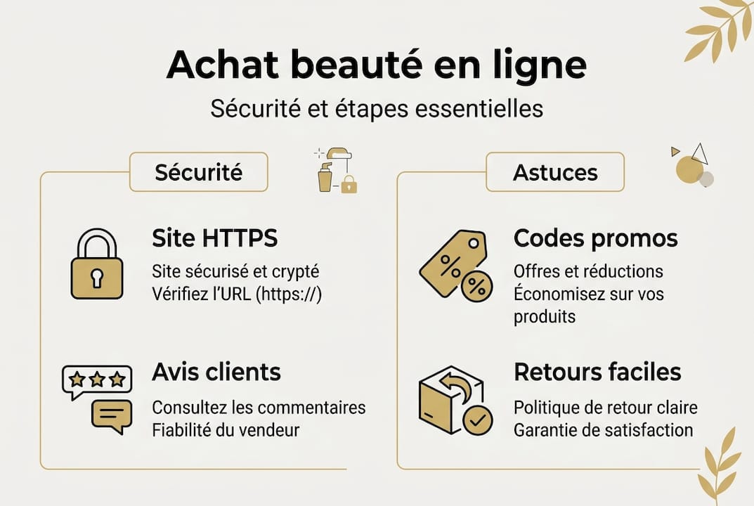 Infographie : les étapes essentielles pour un achat beauté en toute sécurité