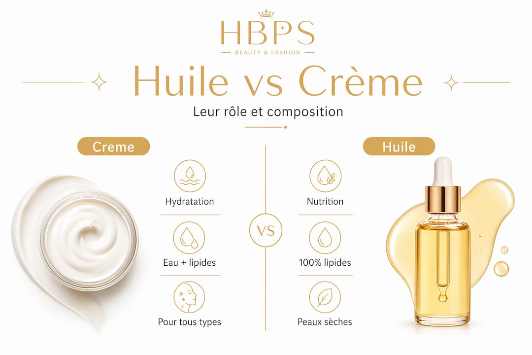 Comparatif en infographie : huile ou crème pour le visage, laquelle choisir ?