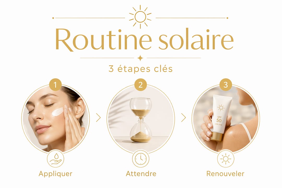 Les trois indispensables d'une routine solaire au quotidien