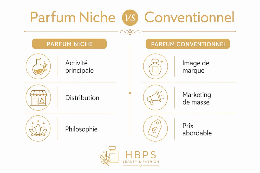 Infographie : le match entre parfums de niche et parfums grand public