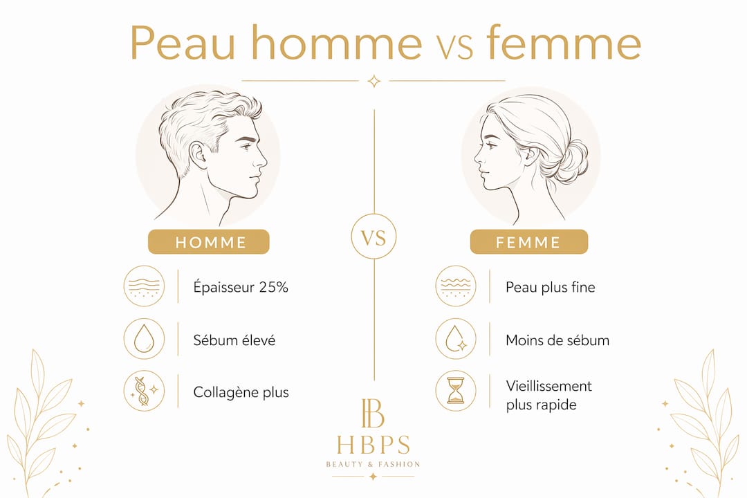 Infographie : quelles différences entre la peau des hommes et celle des femmes ?