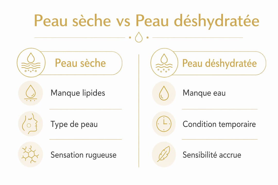 Infographie : comment distinguer une peau sèche d’une peau déshydratée ?