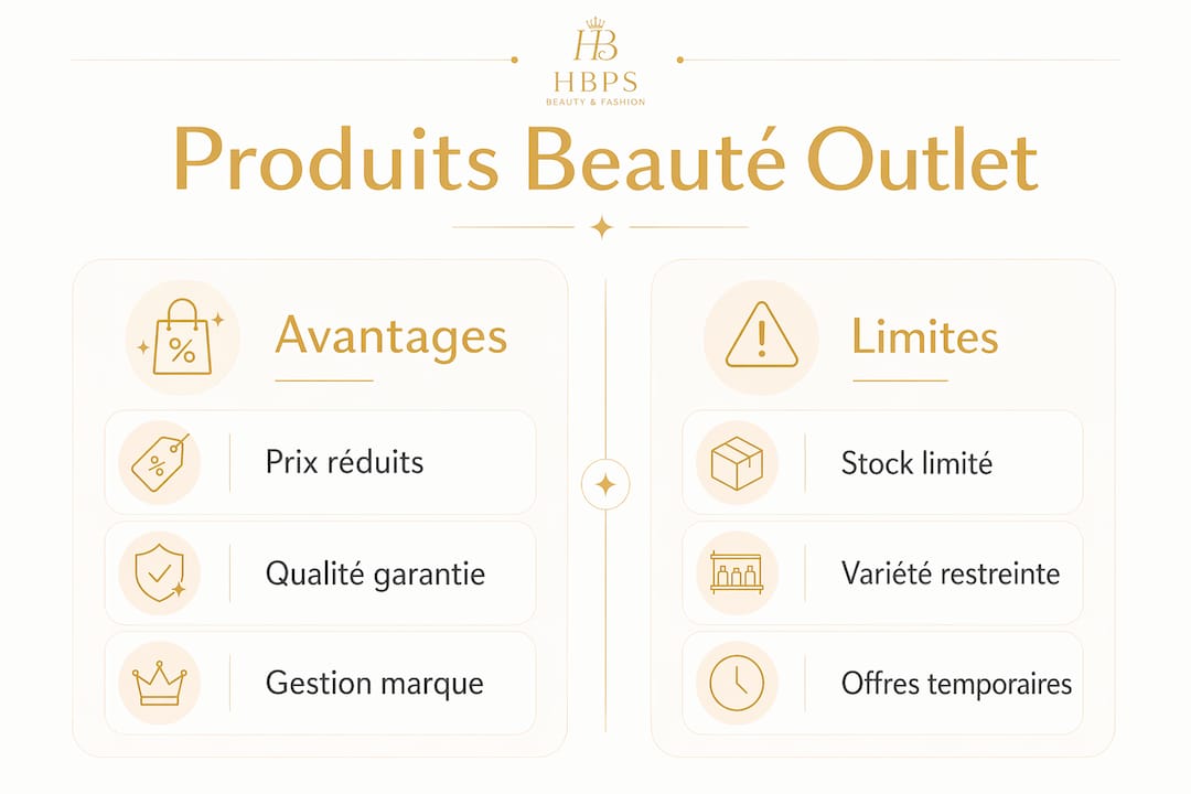 Infographie : tour d’horizon des atouts et des limites des produits de beauté vendus en outlet