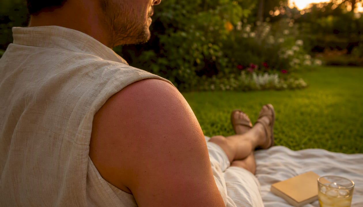 Une peau délicatement dorée par le soleil