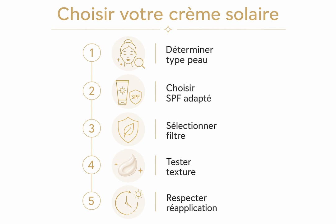 Infographie : comment bien choisir sa crème solaire pour le visage, étape par étape