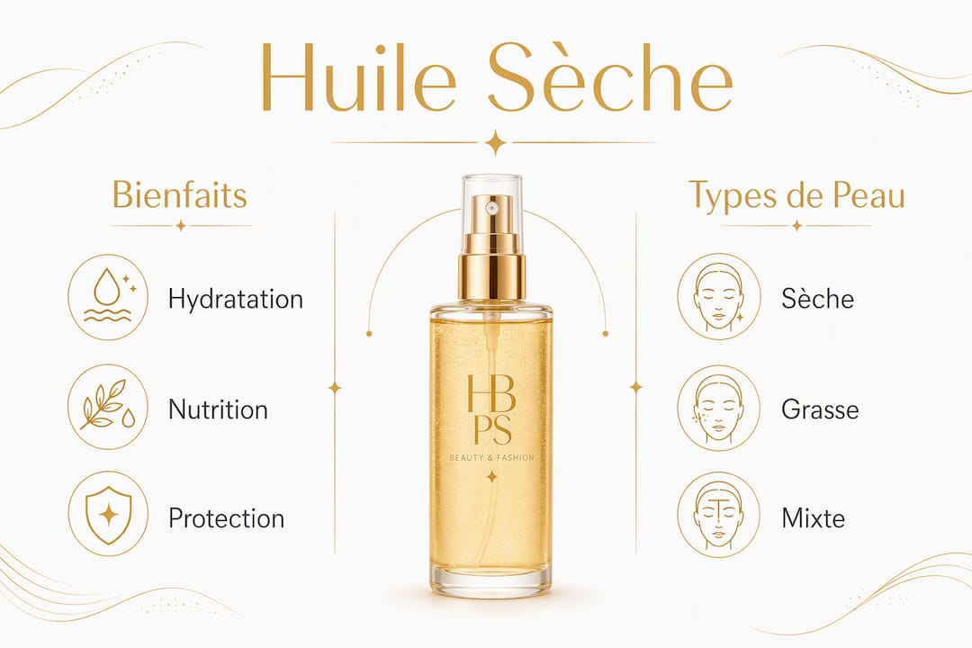Infographie : tout savoir sur les huiles sèches – leurs bienfaits et les différentes variétés pour prendre soin de votre peau