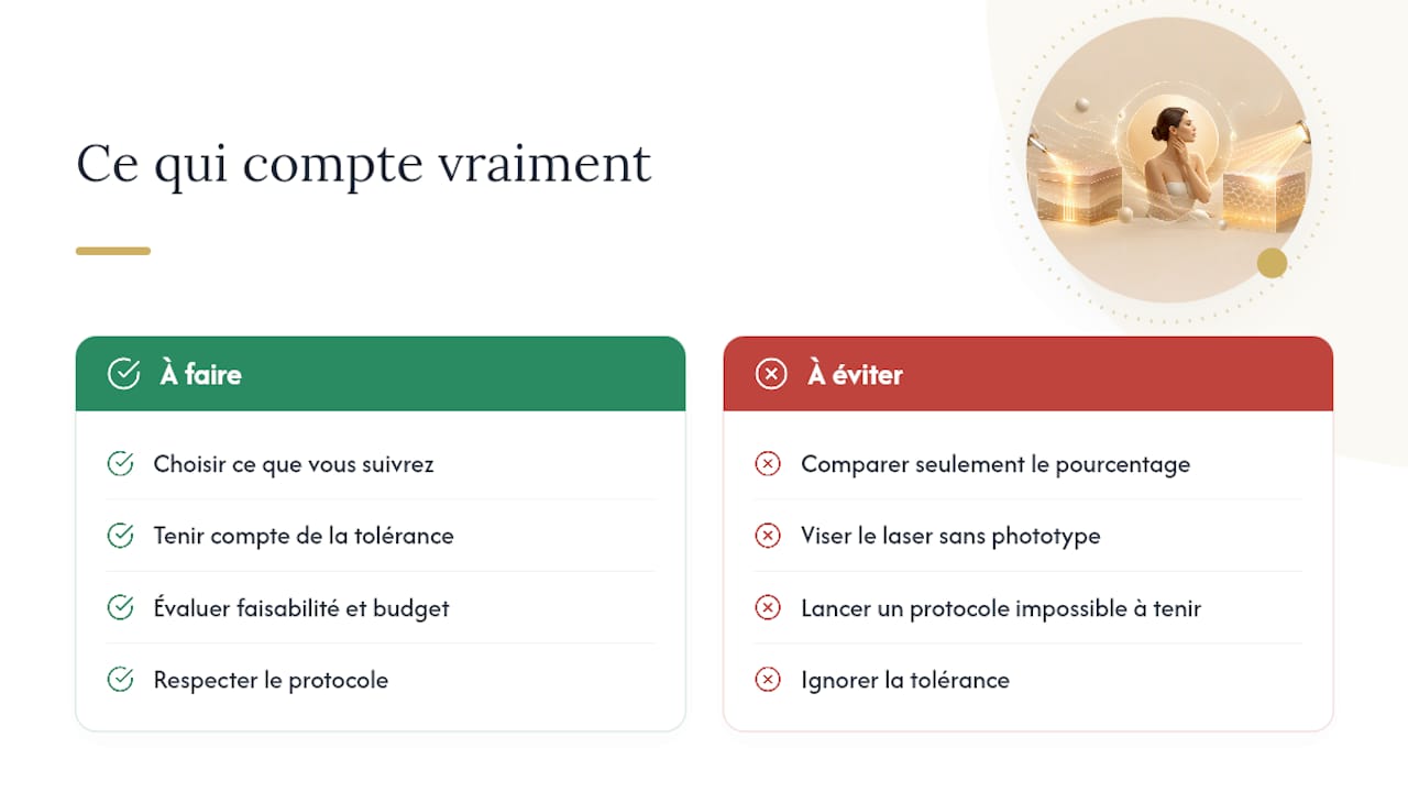 Pourquoi le débat IPL vs laser est souvent mal posé — overview diagram