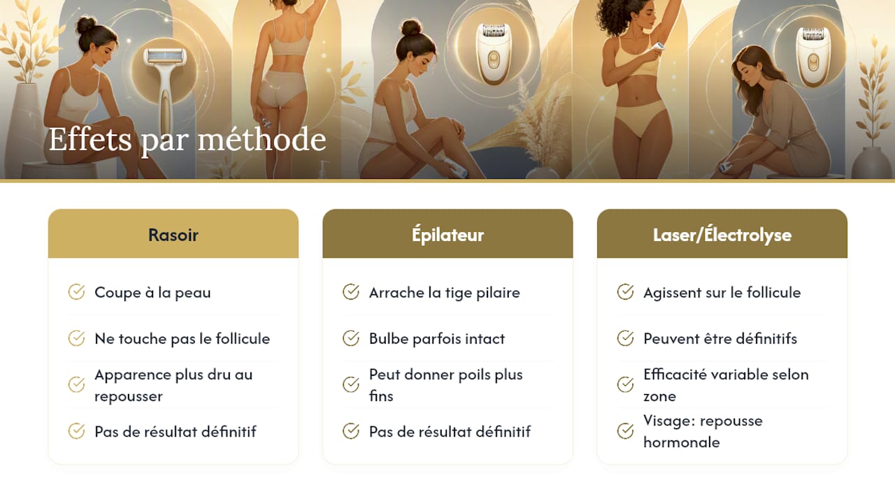 Le rasoir rend-il vraiment le poil plus épais ? — overview diagram