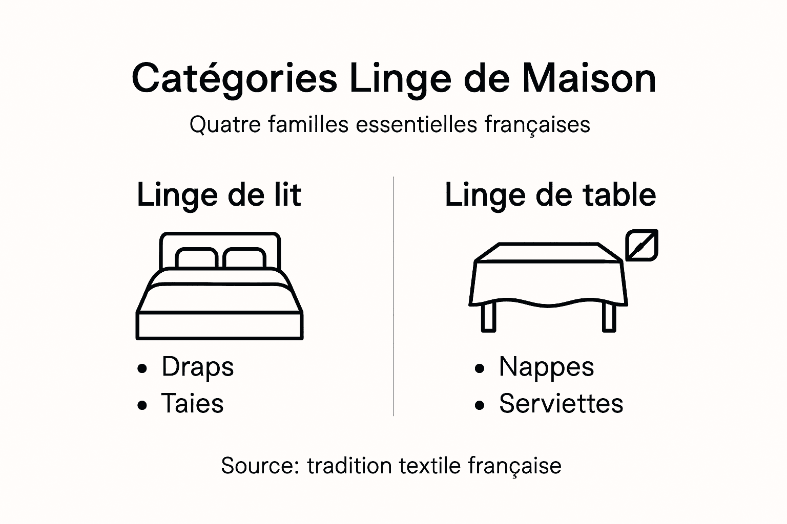 Les grandes familles du linge de maison français en un coup d’œil