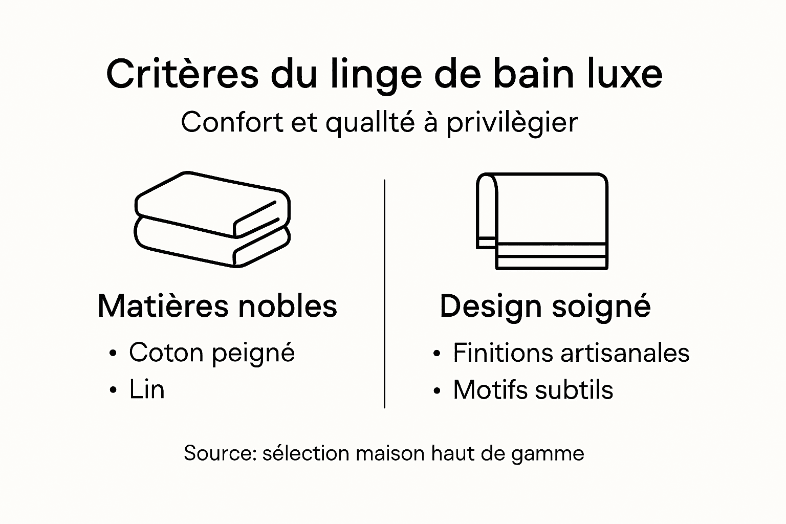 Infographie : comment bien choisir son linge de bain haut de gamme