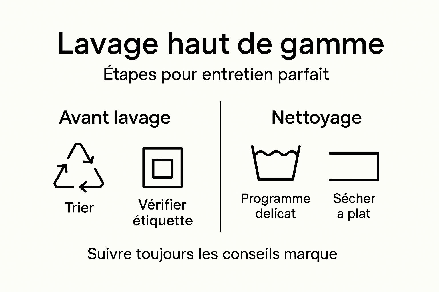 Les étapes essentielles pour un lavage de linge haut de gamme – infographie pratique