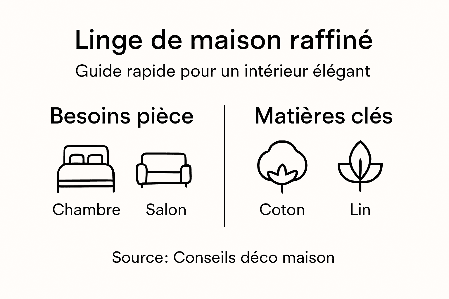Infographie : comment bien choisir son linge de maison
