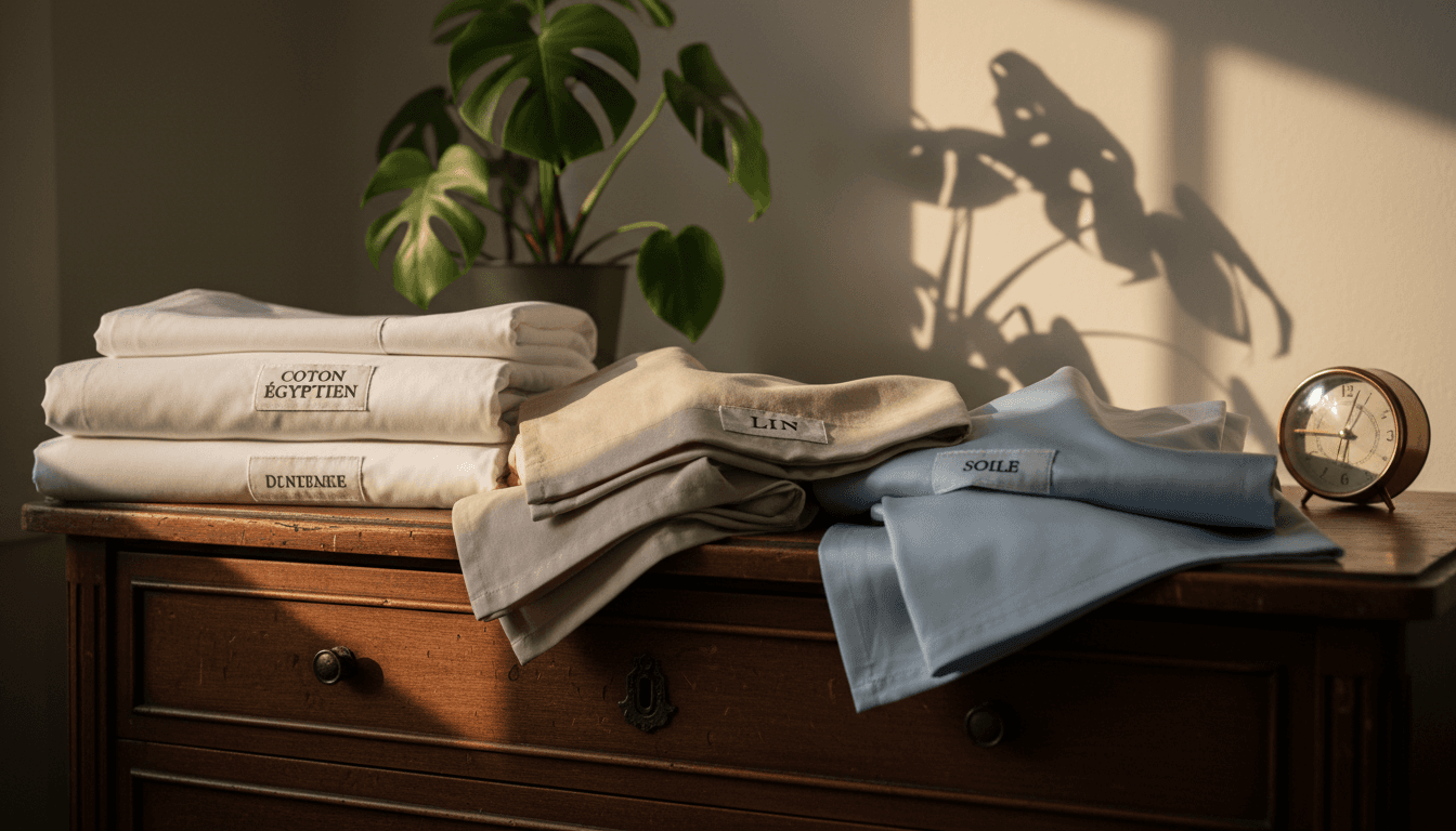 Des finitions raffinées et des matériaux d’exception pour des draps haut de gamme