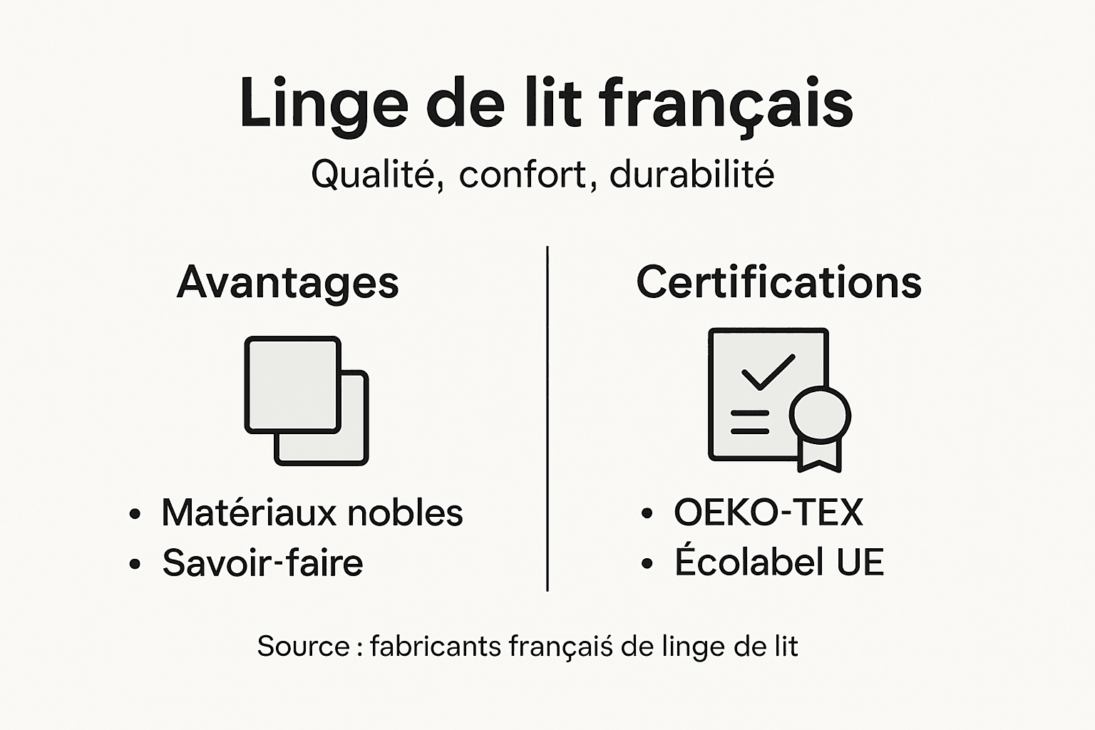 Zoom sur la qualité du linge de lit français : l’infographie à découvrir