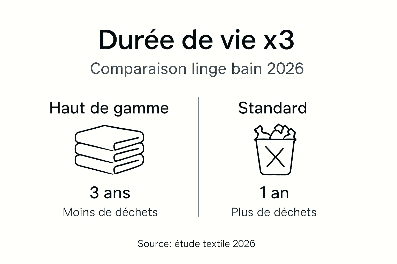 Durée de vie du linge de bain de luxe : ce qu’il faut savoir en un coup d’œil