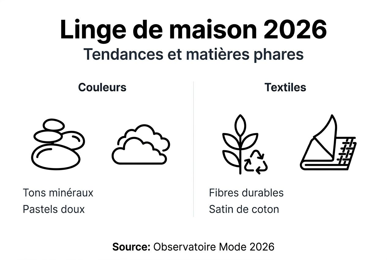 Les grandes tendances du linge de maison en 2026 : découvrez notre infographie exclusive