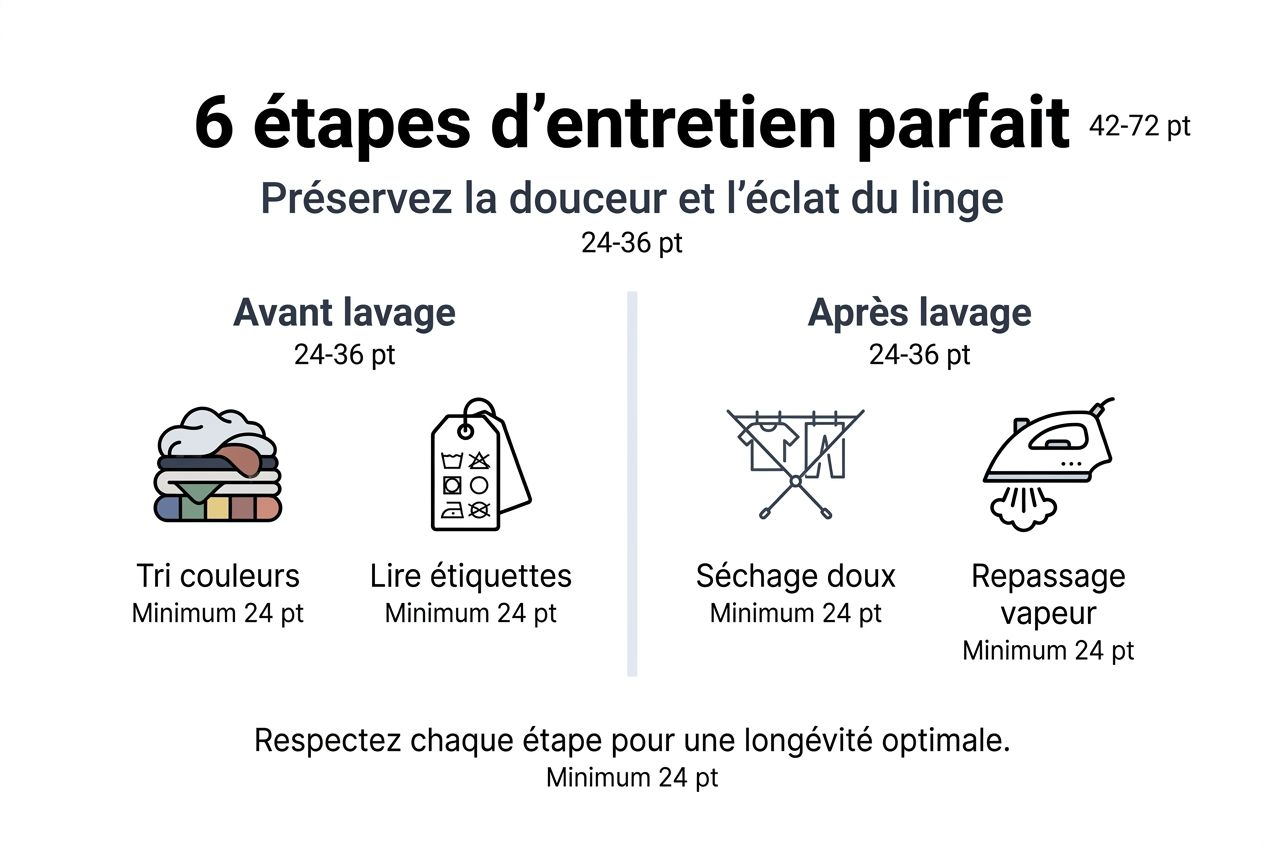 Infographie : les étapes essentielles pour prendre soin de votre linge haut de gamme