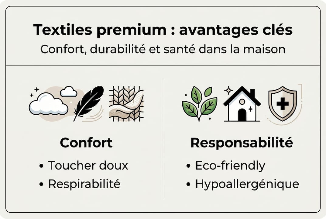 Infographie : pourquoi choisir des textiles haut de gamme ?
