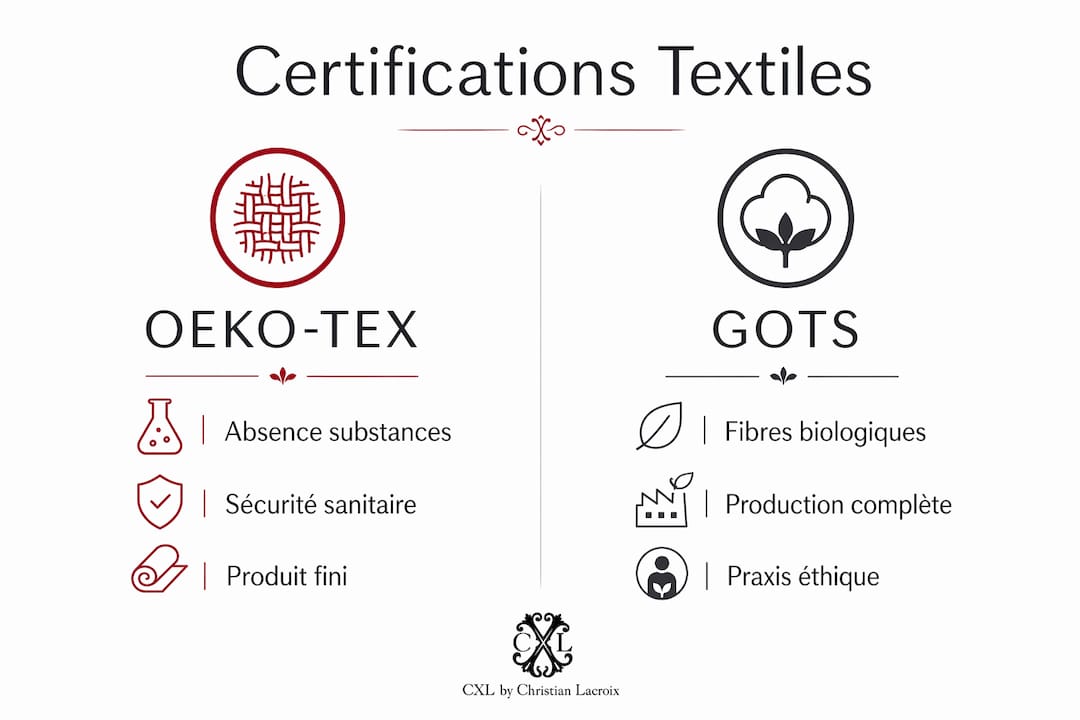 Infographie : OEKO-TEX vs GOTS – le match des labels textiles