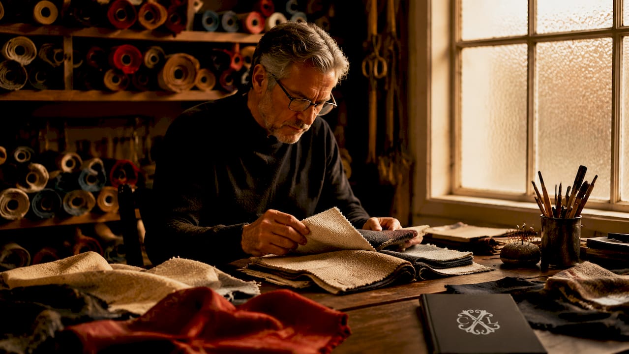 Le savoir-faire de l’artisan à l’œuvre, façonnant avec passion des matériaux d’exception