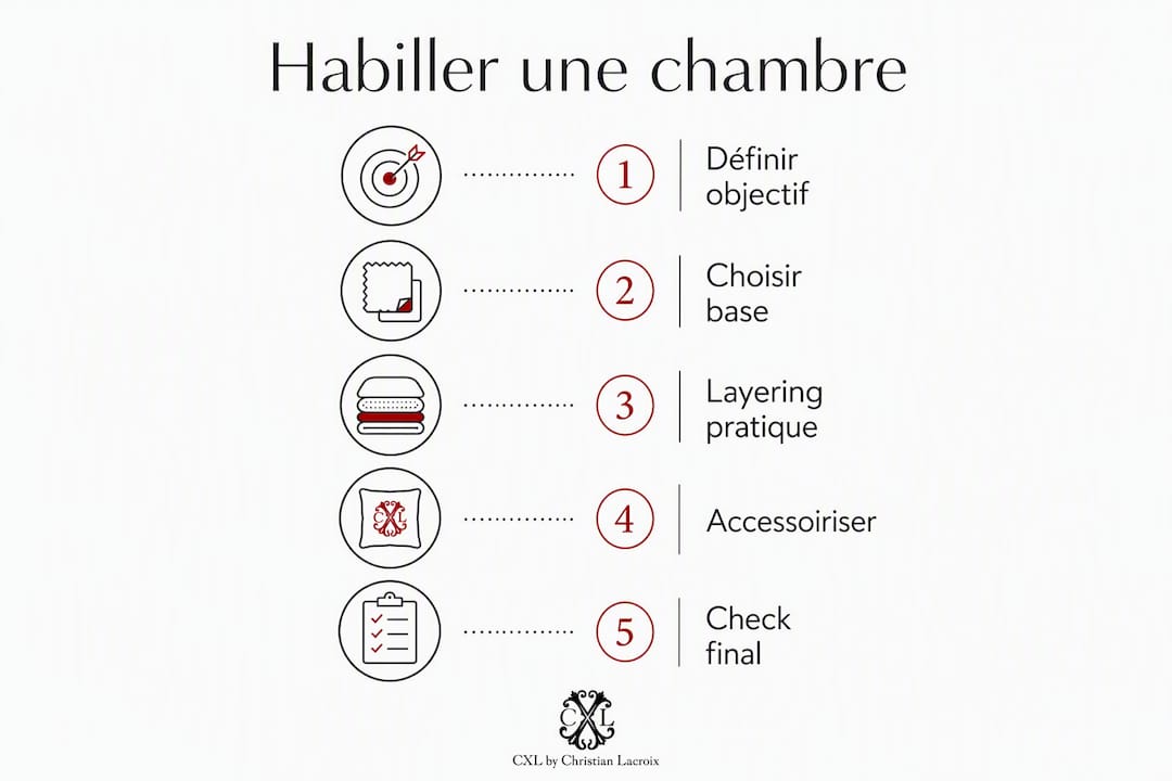 Infographie : les étapes clés pour aménager une chambre avec style