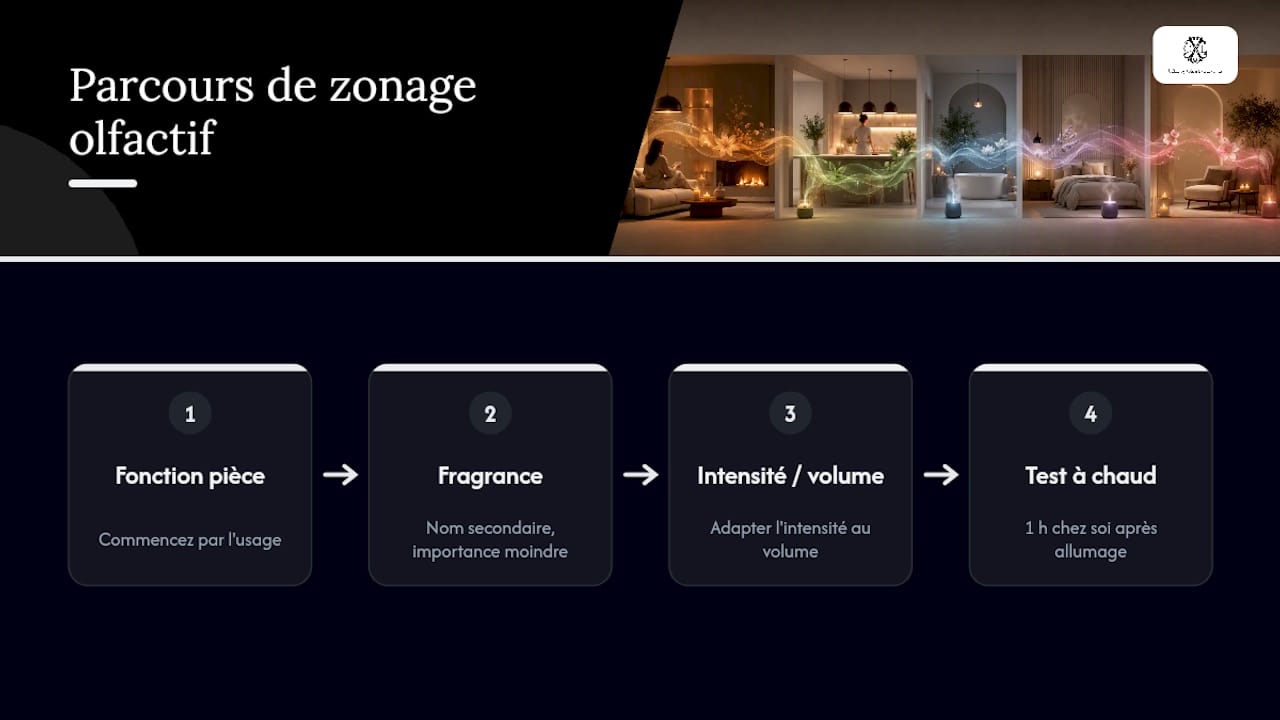 Concept de zonage olfactif adapté à chaque pièce
