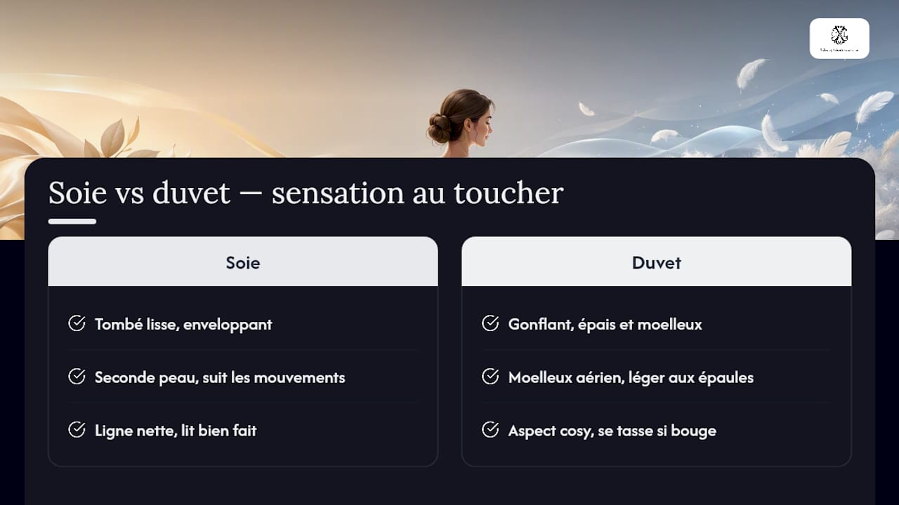 Comparaison de la tenue et du volume