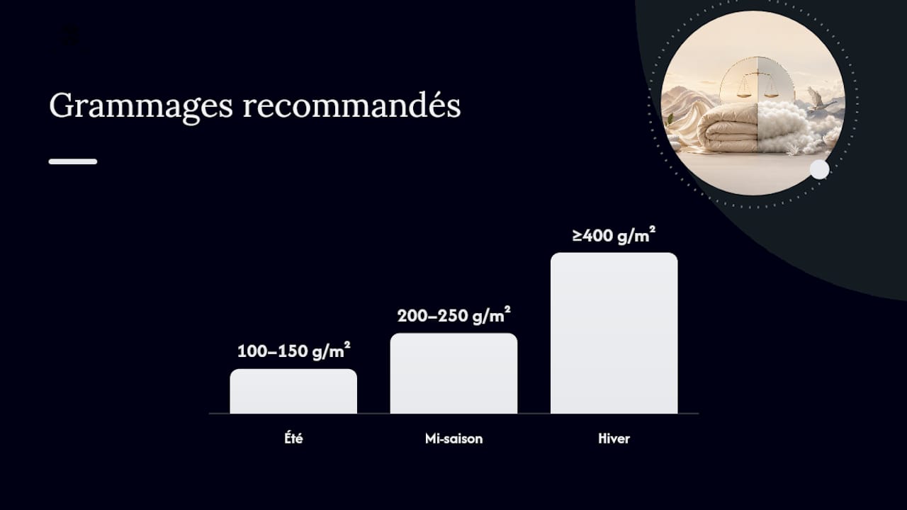 Quel grammage choisir pour une bonne performance thermique ? — overview diagram