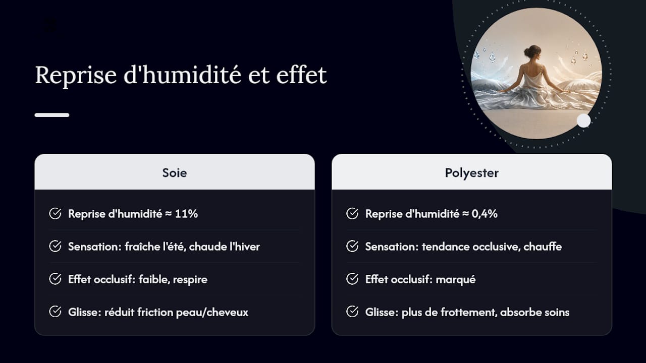 Comparaison de l’absorption d’humidité par les fibres