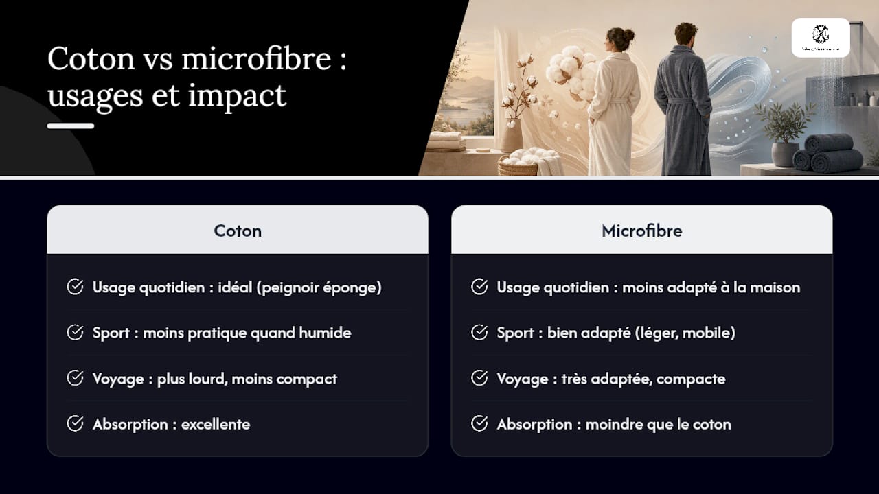 Comparaison des usages du coton et de la microfibre