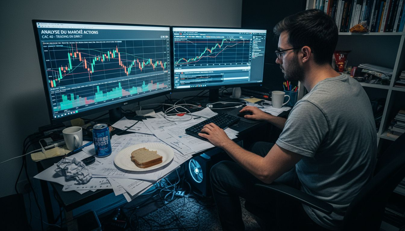 Un trader examine attentivement les graphiques d’arbitrage sur les plateformes d’échange décentralisées à durée indéterminée.