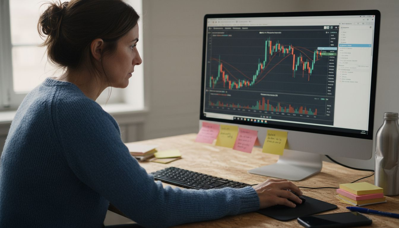 Analyse du graphique avec la moyenne mobile 30 jours sur la plateforme de trading