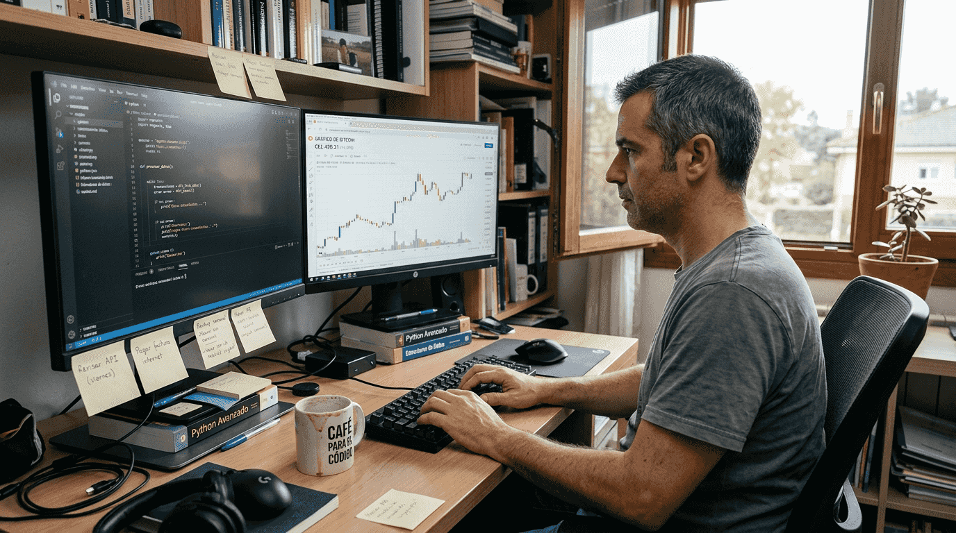 Desarrollador creando un modelo dinámico de spreads en programación